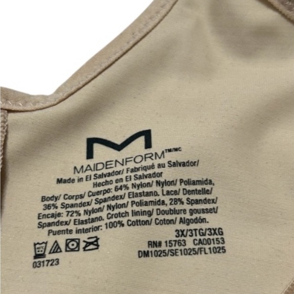 Maidenform, Women's Tan Lace Bodysuit - Picture 9 of 9